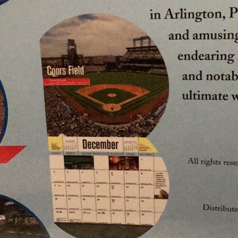 Ballpark 2012 Calendar - Picture 5 of 5
